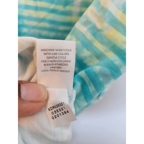 J Jill Womens Seafoam Free Flow Tank Midi Dress Size XL Green Striped Beachy - Picture 6 of 9